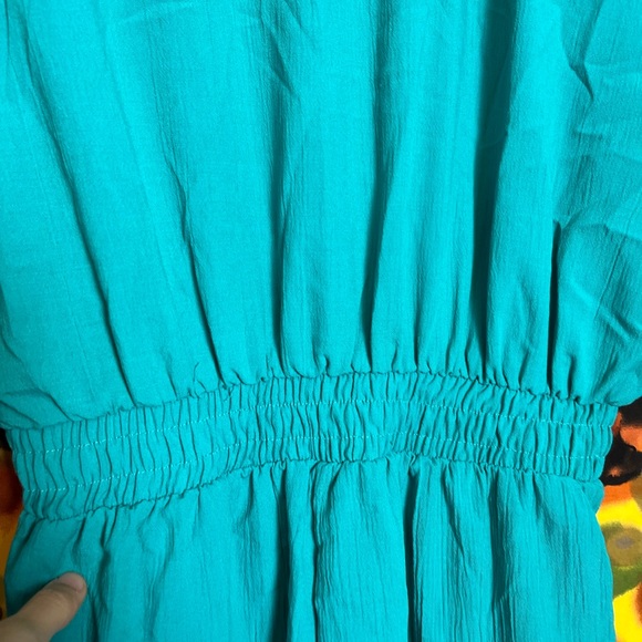 Vintage Donna Toran “Jaguars Teal” Jumpsuit Womens Size Medium - Picture 12 of 16